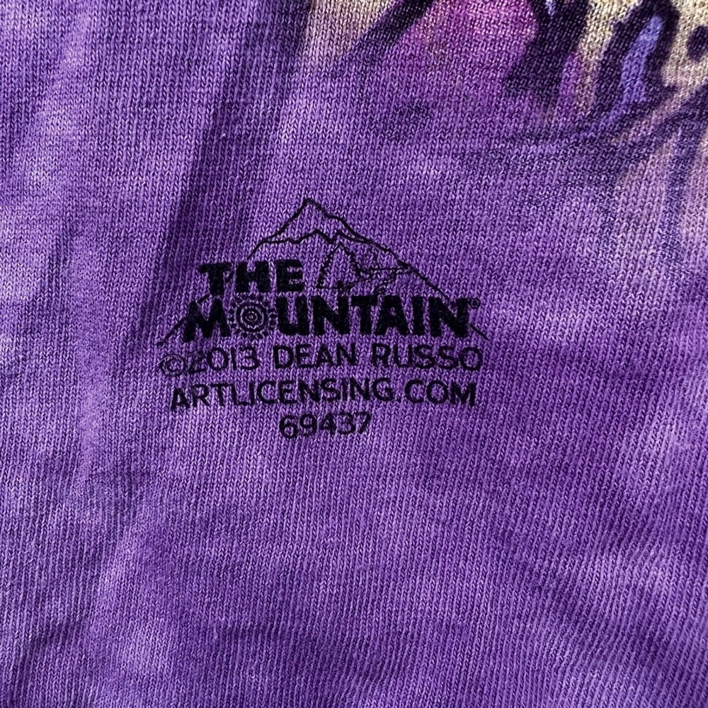 The Mountain Dean‎ Russo Golden Retriever Dog Tie Dye Graphic T-Shirt Purple S - Picture 6 of 6